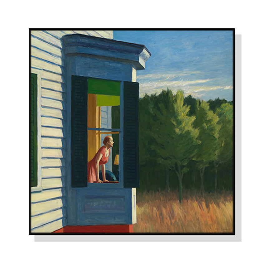 60cmx60cm Cape Cod Morning By Edward Hopper Black Frame Canvas Wall Art Tristar Online