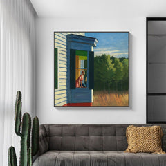 60cmx60cm Cape Cod Morning By Edward Hopper Black Frame Canvas Wall Art Tristar Online