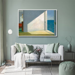 50cmx70cm Room By The Sea By Edward Hopper White Frame Canvas Wall Art Tristar Online