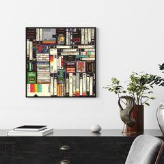 50cmx50cm Book Black Frame Canvas Wall Art Tristar Online