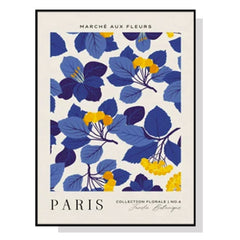 50cmx70cm Paris Flower Market Black Frame Canvas Wall Art Tristar Online