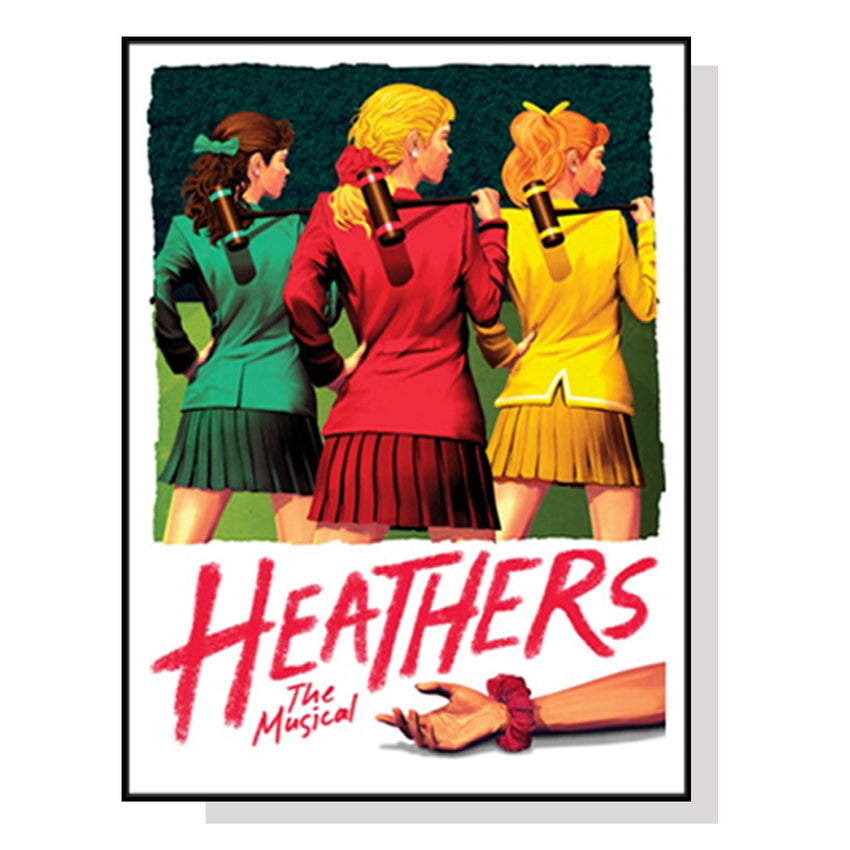 50cmx70cm Heathers The Musical Black Frame Canvas Wall Art Tristar Online