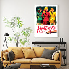 50cmx70cm Heathers The Musical Black Frame Canvas Wall Art Tristar Online