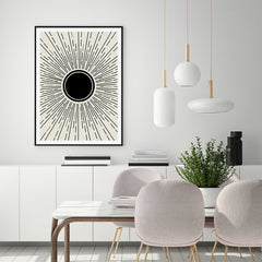 50cmx70cm Sun Rise Art Black Frame Canvas Wall Art Tristar Online