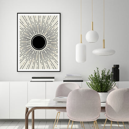 80cmx120cm Sun Rise Art Black Frame Canvas Wall Art Tristar Online