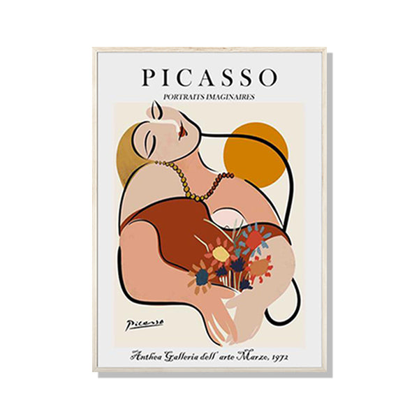 50cmx70cm Le Reve by Pablo Picasso Wood Frame Canvas Wall Art Tristar Online