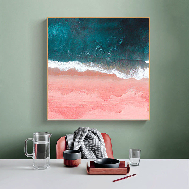 70cmx70cm Pink Sea Wood Frame Canvas Wall Art Tristar Online