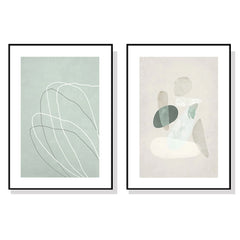 50cmx70cm Abstract body and lines 2 Sets Black Frame Canvas Wall Art Tristar Online