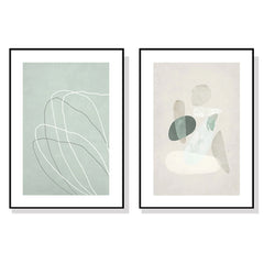 70cmx100cm Abstract body and lines 2 Sets Black Frame Canvas Wall Art Tristar Online