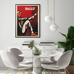 50cmx70cm Bally Man by Villemot Black Frame Canvas Wall Art Tristar Online