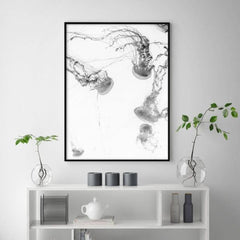 80cmx120cm Jellyfish Black Frame Canvas Wall Art Tristar Online