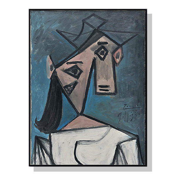 50cmx70cm Head Of A Woman By Pablo Picasso Black Frame Canvas Wall Art Tristar Online