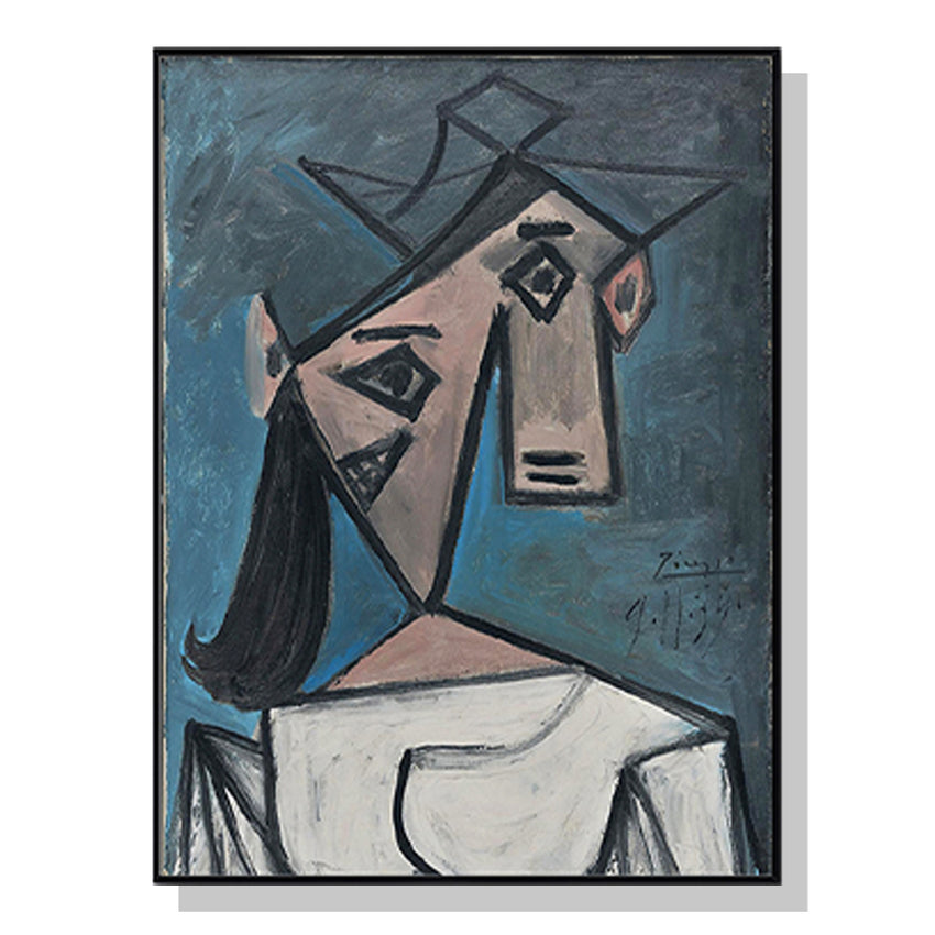 80cmx120cm Head Of A Woman By Pablo Picasso Black Frame Canvas Wall Art Tristar Online