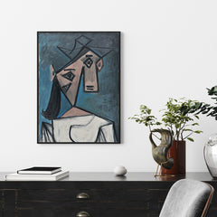 80cmx120cm Head Of A Woman By Pablo Picasso Black Frame Canvas Wall Art Tristar Online