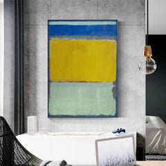 50cmx70cm Blue Yellow Green By Mark Rothko Black Frame Canvas Wall Art Tristar Online