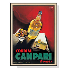 50cmx70cm Cordial Campari Liquor Black Frame Canvas Wall Art Tristar Online