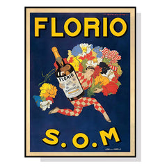 50cmx70cm Florio S.O.M Black Frame Canvas Wall Art Tristar Online