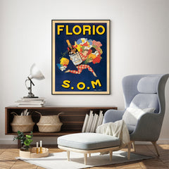 50cmx70cm Florio S.O.M Black Frame Canvas Wall Art Tristar Online