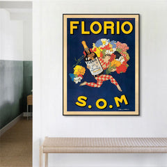 50cmx70cm Florio S.O.M Black Frame Canvas Wall Art Tristar Online