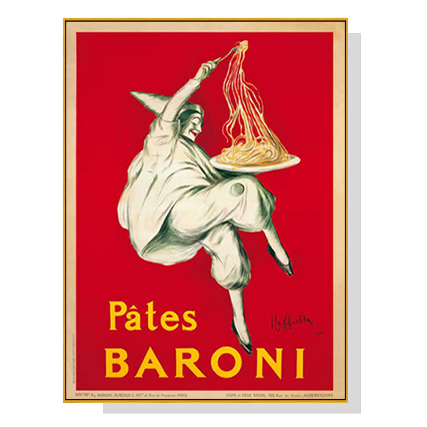 70cmx100cm Pates Baroni Pasta Gold Frame Canvas Wall Art Tristar Online