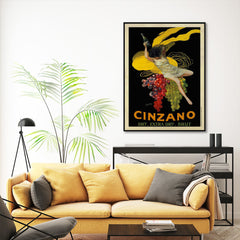 50cmx70cm Cinzano Black Frame Canvas Wall Art Tristar Online