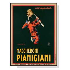 50cmx70cm Maccheroni Pianiciani Black Frame Canvas Wall Art Tristar Online