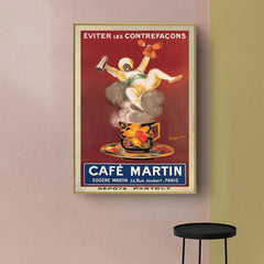 50cmx70cm Cafe Martin Gold Frame Canvas Wall Art Tristar Online