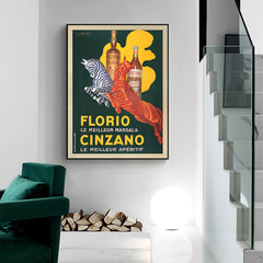 50cmx70cm Florio Cinzano Black Frame Canvas Wall Art Tristar Online