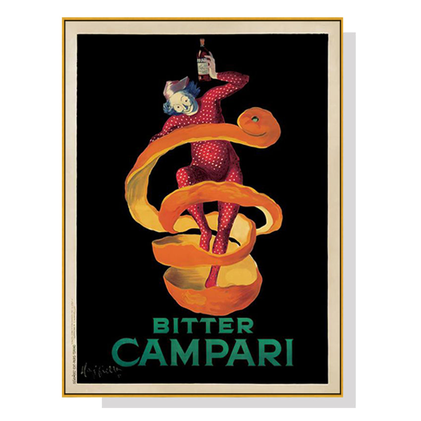 50cmx70cm Bitter Campari Gold Frame Canvas Wall Art Tristar Online