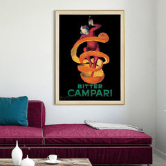 50cmx70cm Bitter Campari Gold Frame Canvas Wall Art Tristar Online