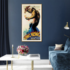 50cmx100cm King Kong 1933 Gold Frame Canvas Wall Art Tristar Online