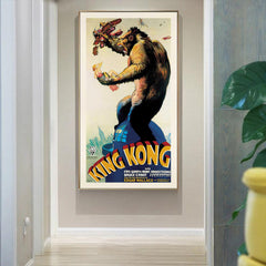 50cmx100cm King Kong 1933 Gold Frame Canvas Wall Art Tristar Online