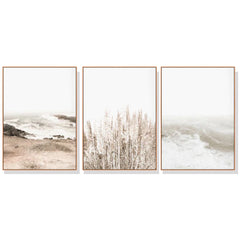 60cmx90cm Coastal Beach 3 Sets Wood Frame Canvas Wall Art Tristar Online