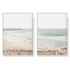 50cmx70cm Coastal Prints 2 Sets White Frame Canvas Wall Art Tristar Online