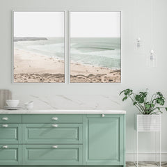 50cmx70cm Coastal Prints 2 Sets White Frame Canvas Wall Art Tristar Online