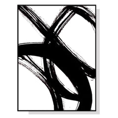 60cmx90cm  Minimalist Black Artwork Black Frame Canvas Wall Art Tristar Online