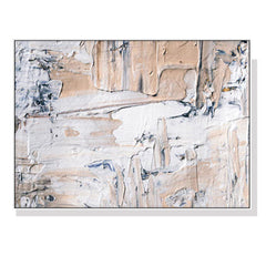 70cmx100cm  Modern Abstract Oil Painting Style White Frame Canvas Wall Art Tristar Online