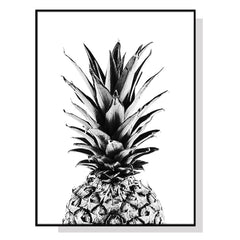 50cmx70cm Pineapple Black Frame Canvas Wall Art Tristar Online