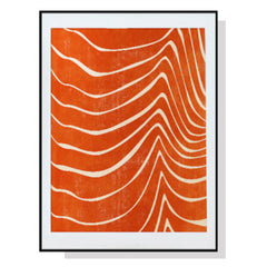 50cmx70cm Abstract Orange Black Frame Canvas Wall Art Tristar Online