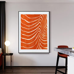 50cmx70cm Abstract Orange Black Frame Canvas Wall Art Tristar Online