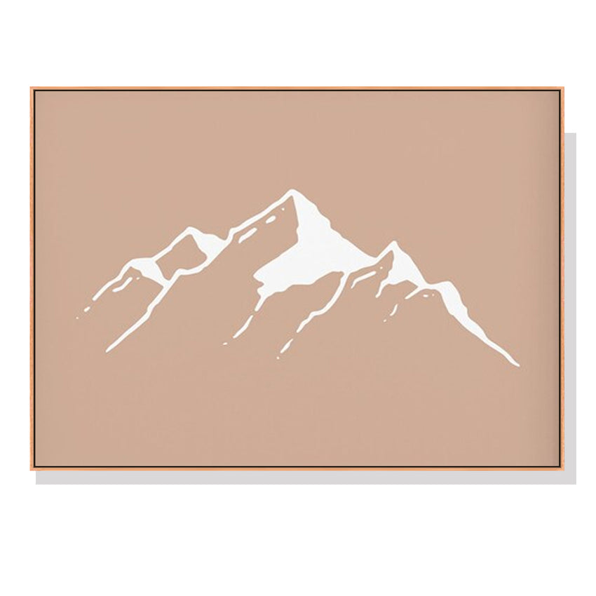 60cmx90cm Boho Mountain Wood Frame Canvas Wall Art Tristar Online