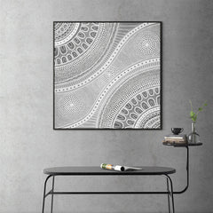 70cmx70cm Nayiri Bami Black Frame Canvas Wall Art Tristar Online