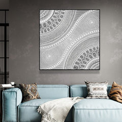 80cmx80cm Nayiri Bami Black Frame Canvas Wall Art Tristar Online