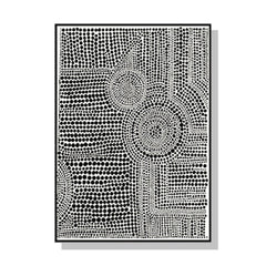50cmx70cm Clustered Dots A Black Frame Canvas Wall Art Tristar Online