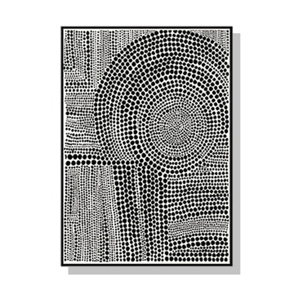 60cmx90cm Clustered Dots B Black Frame Canvas Wall Art Tristar Online