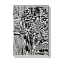 60cmx90cm Clustered Dots B Black Frame Canvas Wall Art Tristar Online