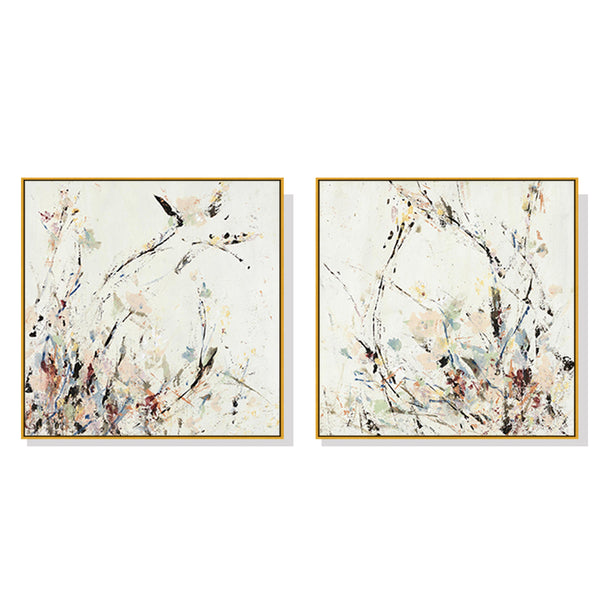 60cmx60cm Afternoon Walk 2 Sets Gold Frame Canvas Wall Art Tristar Online