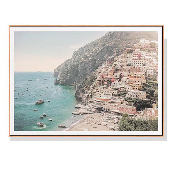 50cmx70cm Italy Amalfi Coast Wood Frame Canvas Wall Art Tristar Online