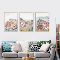 40cmx60cm Italy Cinque Terre 3 Sets Wood Frame Canvas Wall Art Tristar Online