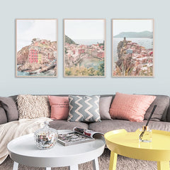 40cmx60cm Italy Cinque Terre 3 Sets Wood Frame Canvas Wall Art Tristar Online